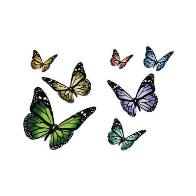 Picture of Butterfly Wall Sticker- 8 pic - Multi Color