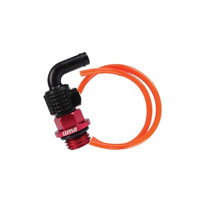 Picture of UMA RACING PRESSURE RELIEF ENGINE BYPASS GRENADE 90 DESIGN with BREATHER TUBE SUZUKI/TVS - RED