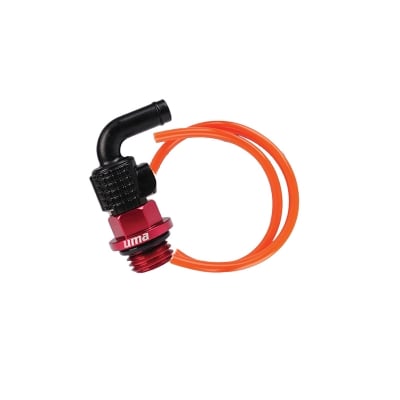 Picture of UMA RACING PRESSURE RELIEF ENGINE BYPASS GRENADE 90 DESIGN with BREATHER TUBE SUZUKI/TVS - BLACK