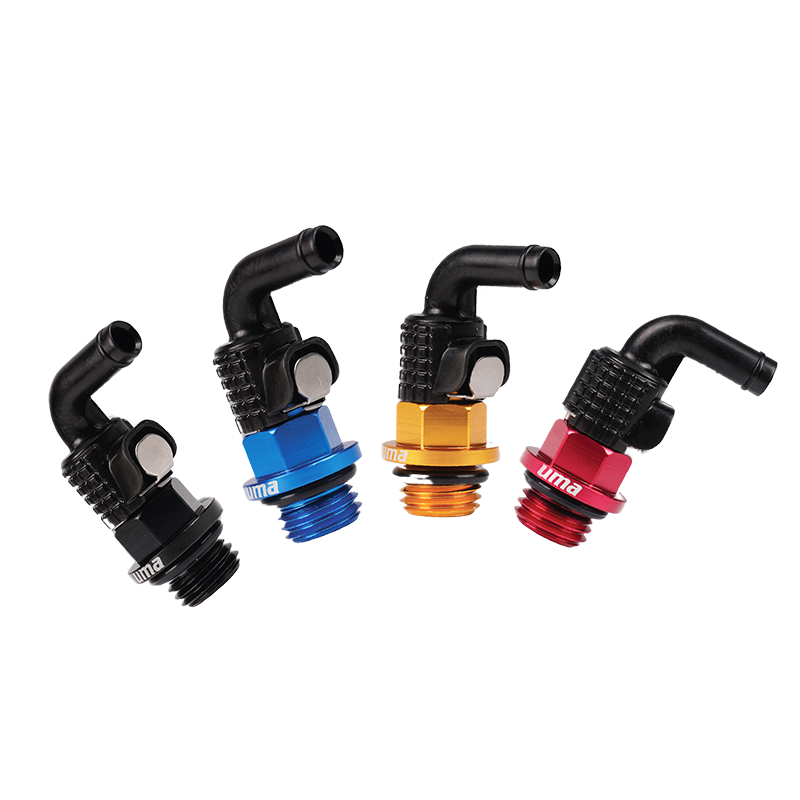 Picture of UMA RACING PRESSURE RELIEF ENGINE BYPASS GRENADE 90 DESIGN with BREATHER TUBE SUZUKI/TVS - BLACK