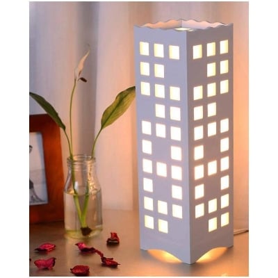 Picture of Popular Square Shap Table Lamp - White