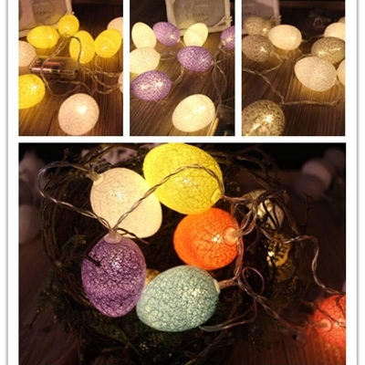 Picture of 20 LED Cotton Easter Egg String Lights LED Fairy Lights