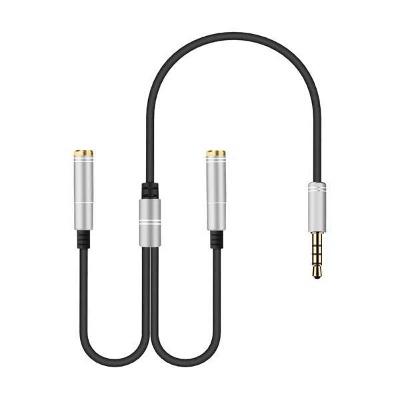 Picture of Male to 2 Female Y Splitter Headphone Audio Cable