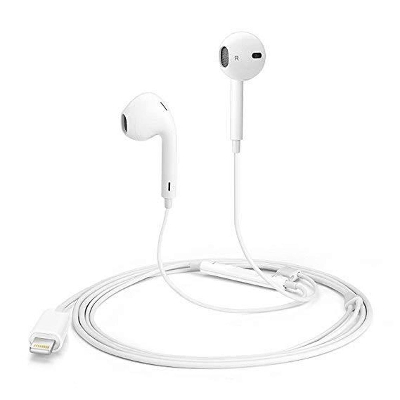 Picture of Wired Headset Earphone Mic Volume Headphone for iPhone X 8 7 Plus - White