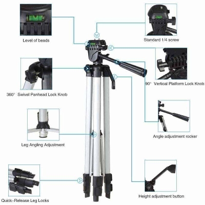 Picture of WT-330A Professional Tripod Stand Aluminum Camera Tripod