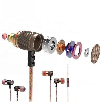 Picture of QKZ DM6 Earphone Mic Volume Headphone