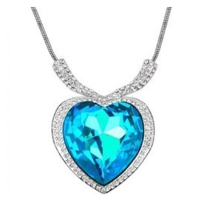 Picture of Titanic Heart Shaped Necklace for Woman(Null) - Silver