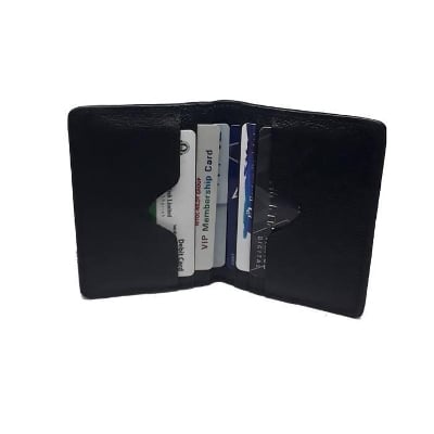 Picture of Leather Credit & visiting Card Holder - Black