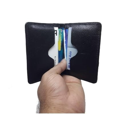 Picture of Leather Credit & visiting Card Holder - Black