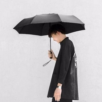 Picture of Black Automatic Folding Umbrella - Black