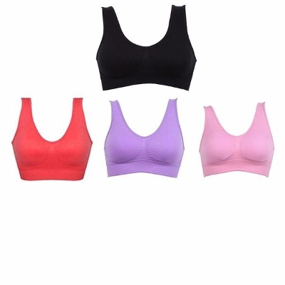 Picture of 4 Pieces Combo Set Of Comfortable Air Bra - Multi Color