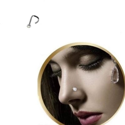 Picture of Stainless Steel Cone Body Piercing Jewelry Hoop Nose Ring(Null)