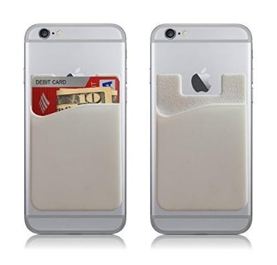 Picture of Universal Sticky Phone Wallet Silicone Self Adhesive Card Pocket Covers - Multicolour -2Pcs
