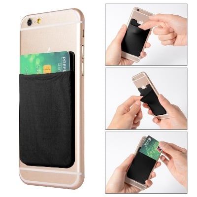 Picture of Universal Sticky Phone Wallet Silicone Self Adhesive Card Pocket Covers - Multicolour -3Pcs