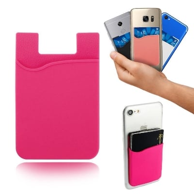 Picture of Universal Sticky Phone Wallet Silicone Self Adhesive Card Pocket Covers - Multicolour -3Pcs