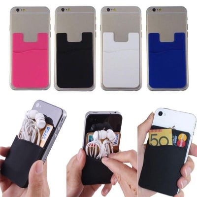 Picture of Sample Smartphone silicone smart card wallet - Multicolour- 4Pcs