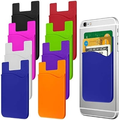 Picture of Silicone PVC table place card holder case credit id card holder for Phone - Multicolour -4Pcs