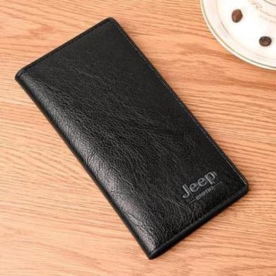 Picture of Jeep PU Leather Purse Wallet with Credit Business Card Holders - Black