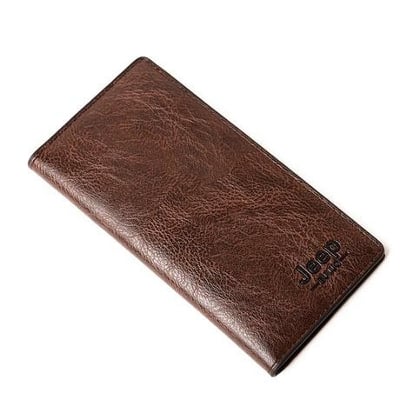 Picture of Jeep PU Leather Purse Wallet with Credit Business Card Holders - Chocolate