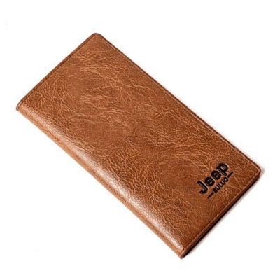 Picture of Jeep PU Leather Purse Wallet with Credit Business Card Holders - Brown
