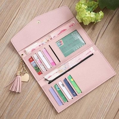 Picture of Fashionable Korean Card Holder & Wallet For Women - Pink