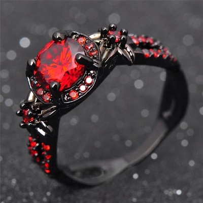 Picture of Black Luxury Design Alloy Finger Ring for for Women(Null) - Black