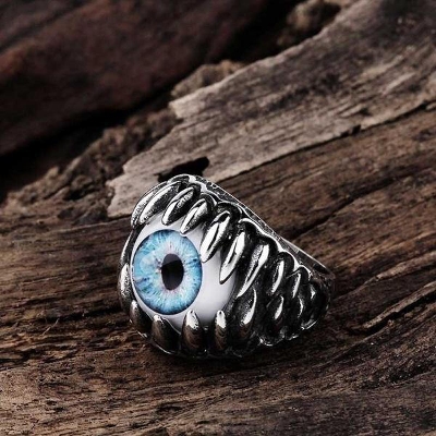 Picture of Big Eye Stainless Steel Ring for Men(Null) - Silver