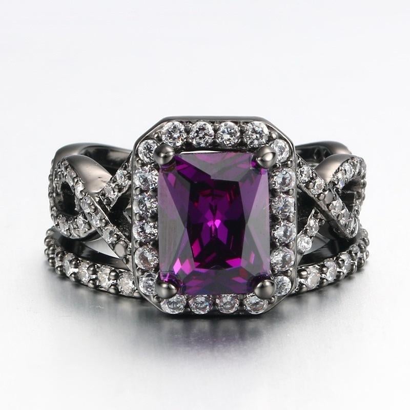 Picture of Black Luxury Design Alloy Finger Ring for Couple(Null) - Black