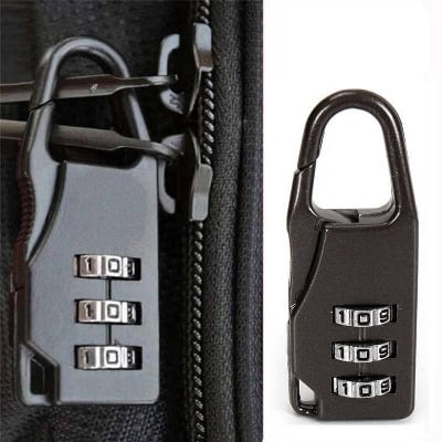 Picture of Mini Luggage Suitcase Security Padlock Password Lock - Black