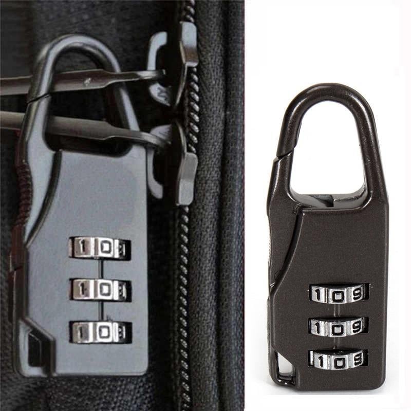 Picture of Mini Luggage Suitcase Security Padlock Password Lock - Black