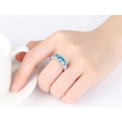 Picture of Gift Party Or Engagement Wedding Band Ring for Women(Null) - Silver