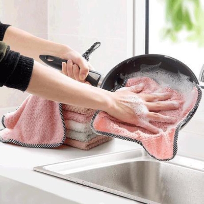 Picture of New Absorbent Kitchen Cleaning Towel Microfiber Dishcloth - 1 Pcs