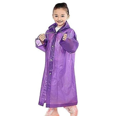 Picture of Children Rainwear Waterproof Hooded Rain Coat - 1 Pcs