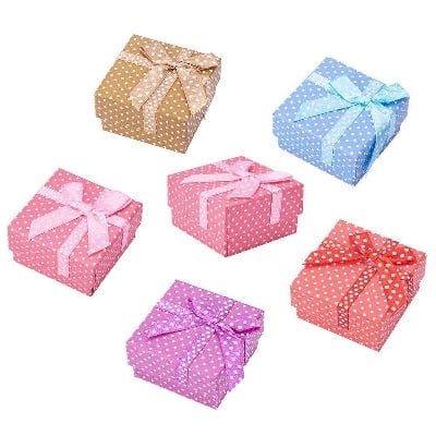 Picture of New Gift Box for Gift Earring, Finger Ring,and Nose Ring Mixed Color - 12Pcs
