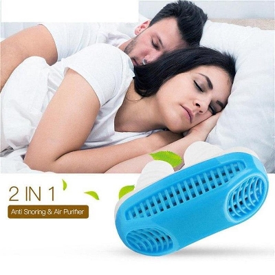 Picture of 2 In 1 Anti Snoring and Air Purifier Silicone Snore Nose Clip Vents
