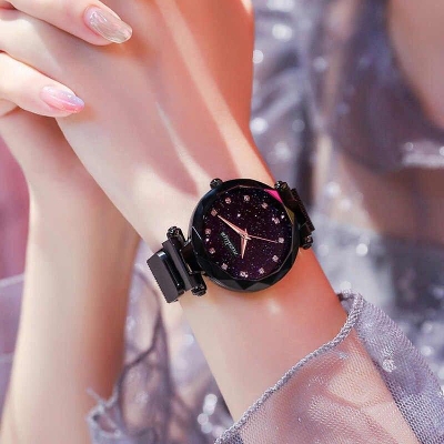 Picture of Luxury Women Lady Quartz Analog Stainless Steel Watch(Null) - Black