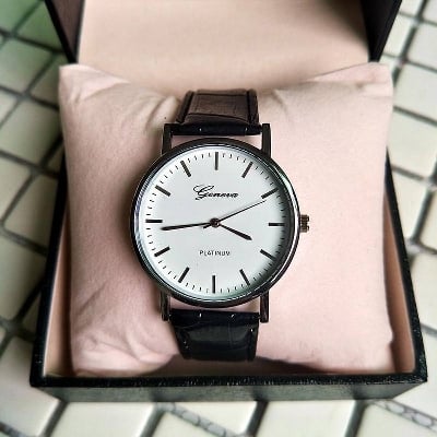 Picture of Leather Analog Watch for Men(Null) - Black