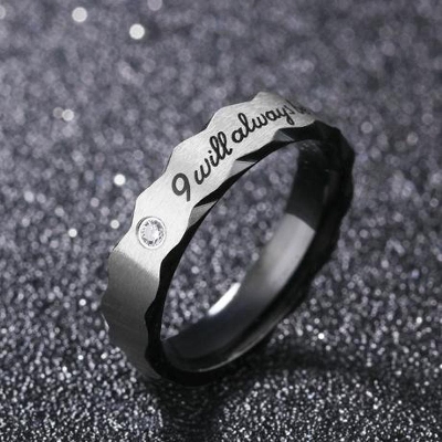 Picture of Stainless Steel Fashion Finger Ring(Null) - Black