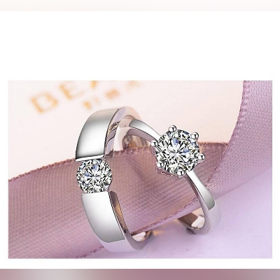 Picture of Couple Fashion Jewelry Finger Ring(Null) - Silver