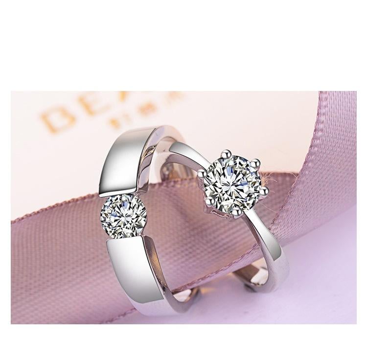 Picture of Couple Fashion Jewelry Finger Ring(Null) - Silver
