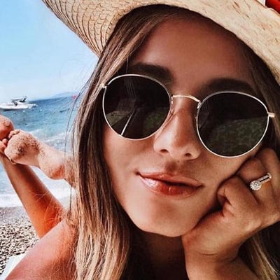 Picture of Metal Round Circle Style Sunglasses(Null) - Black