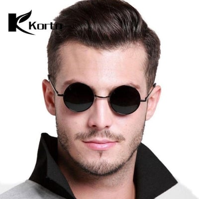 Picture of Designer Retro Round Sunglasses Men and Women(Null) - Black