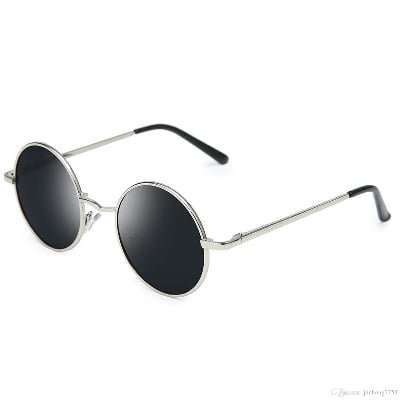 Picture of Men Round Metal Sunglasses(Null) - Black