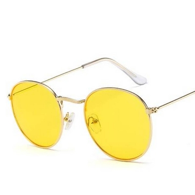 Picture of Metal Round Circle Style Sunglasses(Null) - Yellow