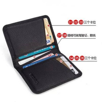 Picture of Leather visiting Card Holder For Men - Black