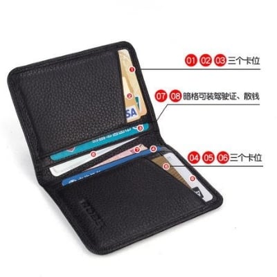Picture of Leather visiting Card Holder For Men - Black