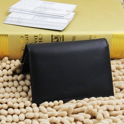 Picture of Genuine Leather Credit & visiting Card Holder - Black