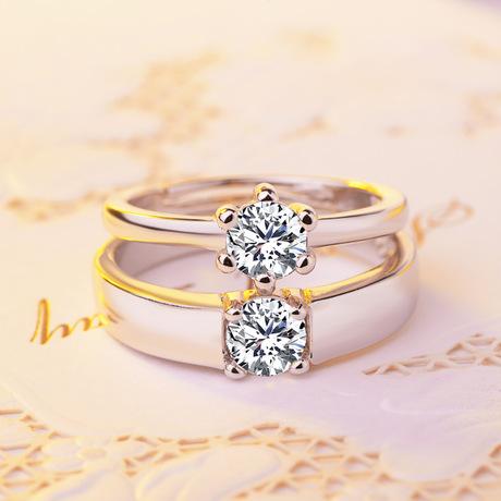Picture of Couple Fashion Jewelry Finger Ring(Null) - Silver