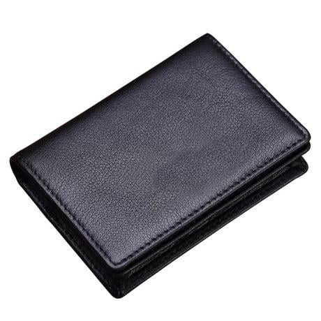 Picture of Leather visiting Card Holder/Wallet - Black