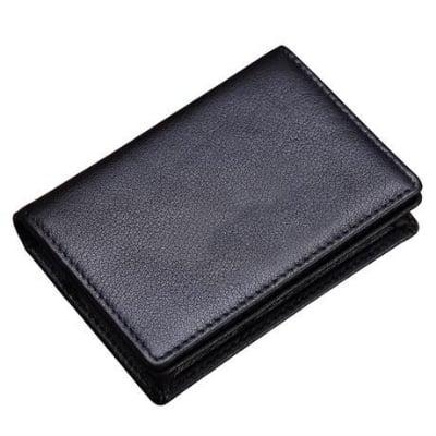 Picture of Leather visiting Card Holder/Wallet - Black